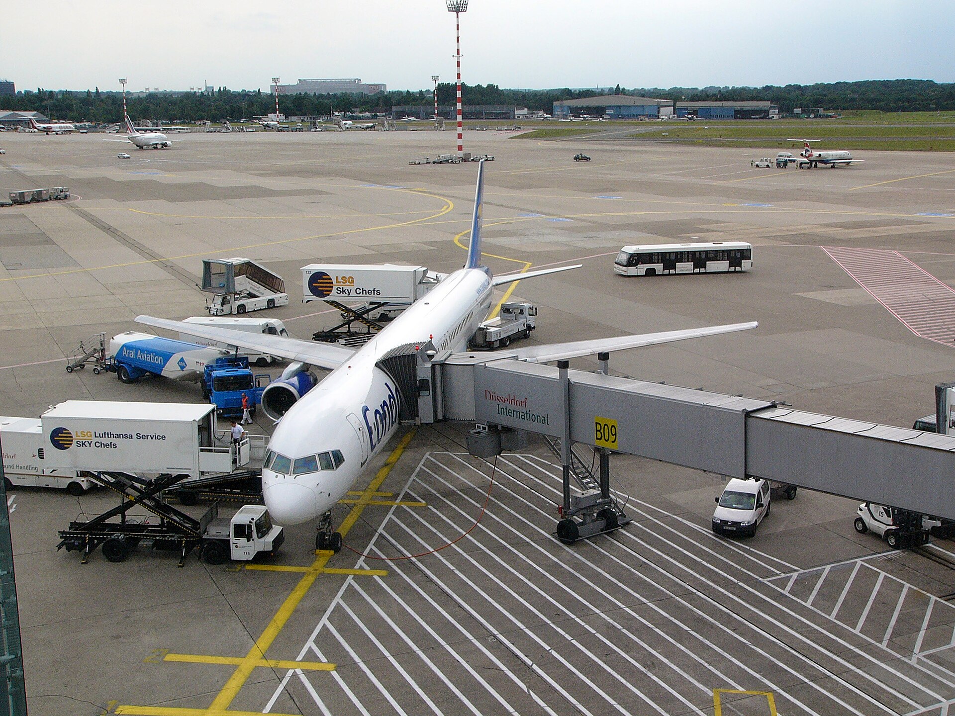 Vorfeld Flughafen Düsseldorf